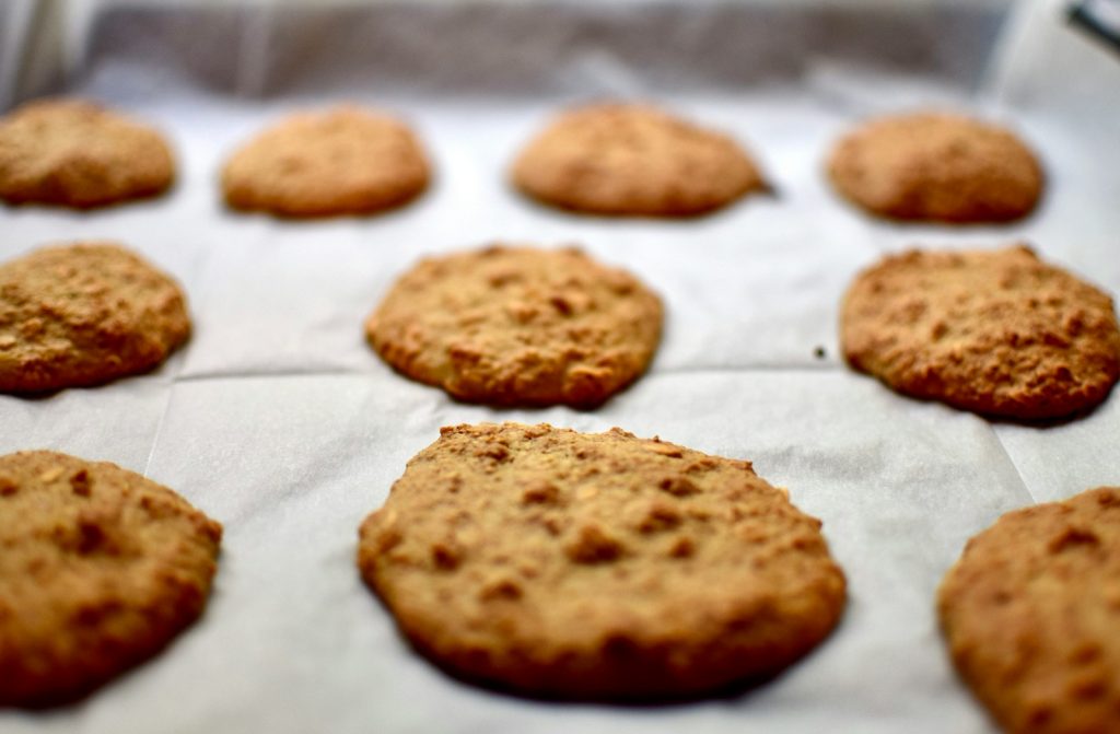 brown cookies on white textile